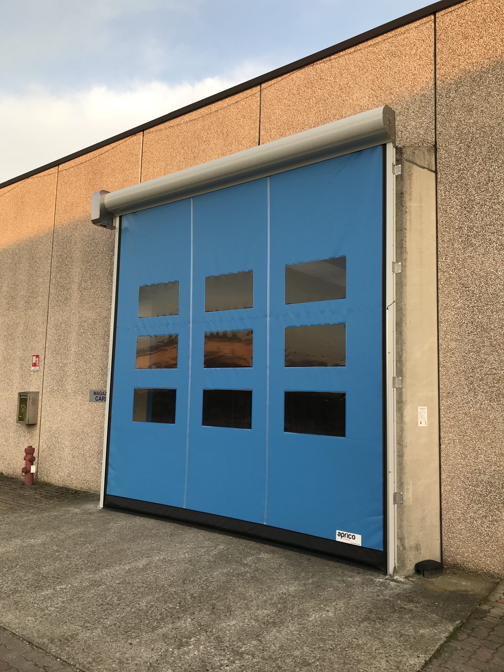 porta rapida con telo in PVC