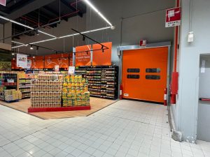 porta rapida per supermercati