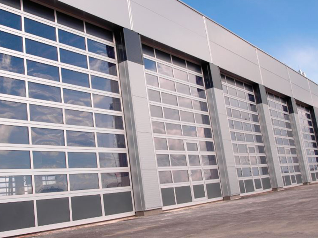 porte sezionali industriali full vision